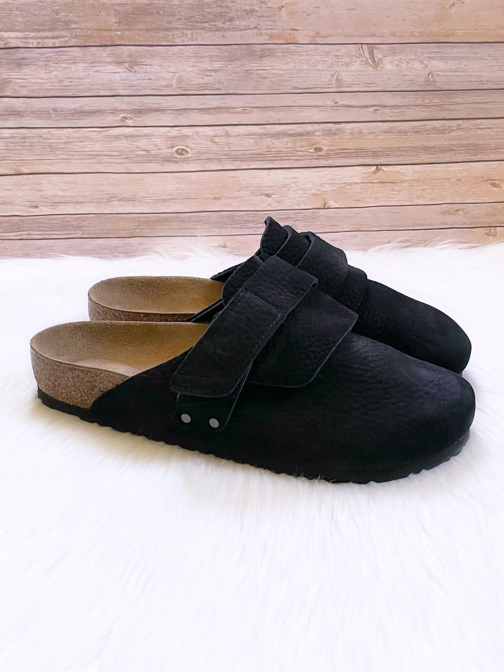 Birkenstock Men’s Nagoya Desert Buck Black Nubuck Leather Slip-On Clogs